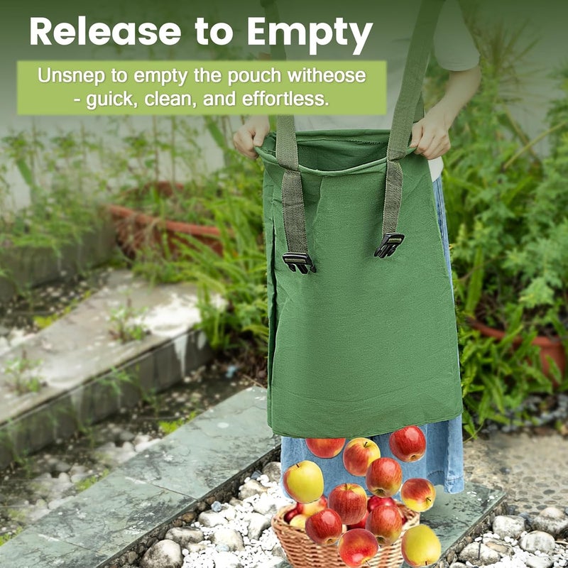 Elfzone Apple Picking Bag - Heavy Duty Fruit Picking Bag With Shoulder Pads,Vegetable Harvest Apples Berry Garden for Outdoor Orchard, Farm, Garden, Heavy Duty - Image 4